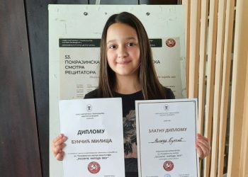 Milica Bunčić iz Gudurice najbolja na 53. Pokrajinskoj smotri recitatora
