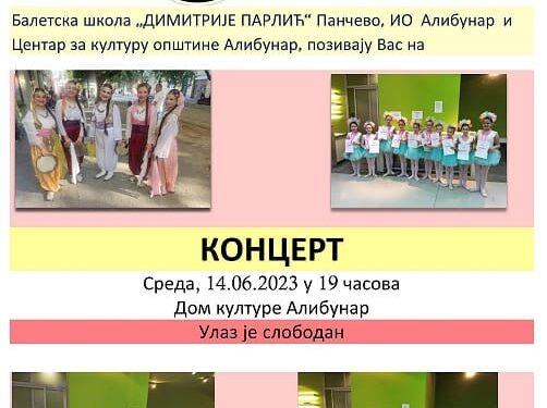 Koncert Baletske škole „Dimitrije Parlić“ izdvojenog odeljenja u Alibunaru