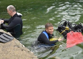 Belocrkvanski ronioci čistili Gradsko jezero