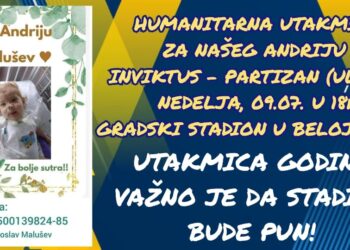 Humanitarna utakmica za Andriju 9. jula u Beloj Crkvi