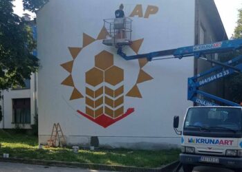 Novi mural Aleksandra Stanojeva ukrasio Alibunar