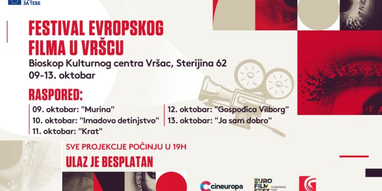 Festival evropskog filma u Vršcu od 9. do 13. oktobra