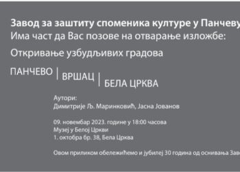 Izložba „Uzbudljivi gradovi: Pančevo, Vršac, Bela Crkva“ 9. novembra u Muzeju u Beloj Crkvi
