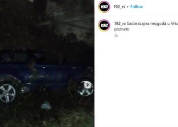 BMW probio ogradu mosta, sleteo u kanal, vozač skinuo tablice i pobegao