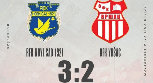 Fudbaleri OFK Vršca izgubili u Novom Sadu (VIDEO)