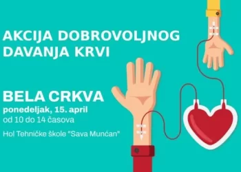 Akcija davanja krvi u ponedeljak u Beloj Crkvi