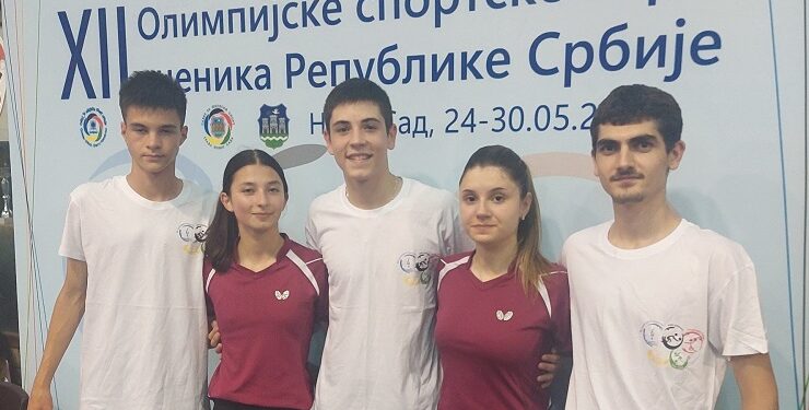 Vrščani Gimnazijalci odlični na 12. školskoj Olimpijadi u stonom tenisu