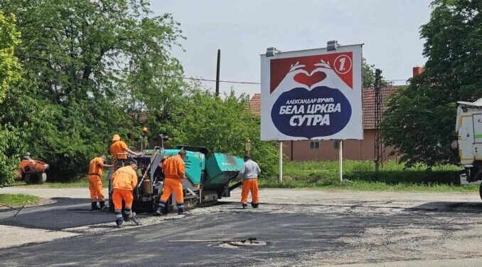 Sanacija saobraćajnica u Beloj Crkvi (VIDEO)