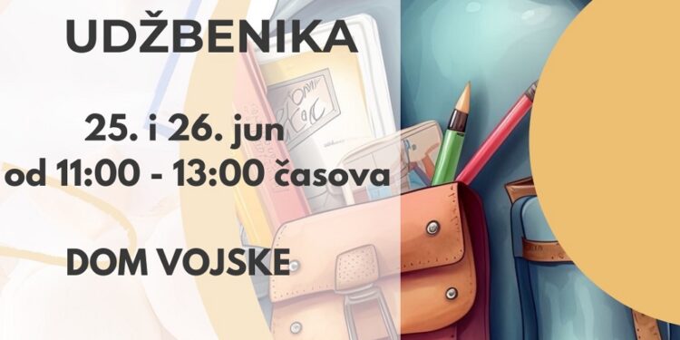Sajam polovnih udžbenika 25. i 26. juna 2024. u Vršcu