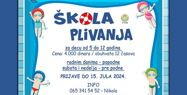 Škola plivanja na Vršačkom jezeru