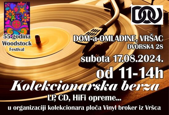 Kolekcionarska berza ploča i diskova u Domu omladine Vršca 17. avgusta