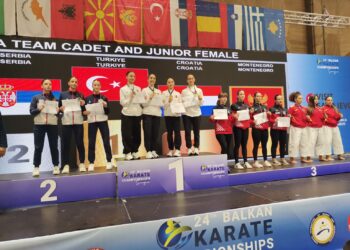 Srebrna medalja za karatistkinje, kata tim Srbije vicešampionke Balkana