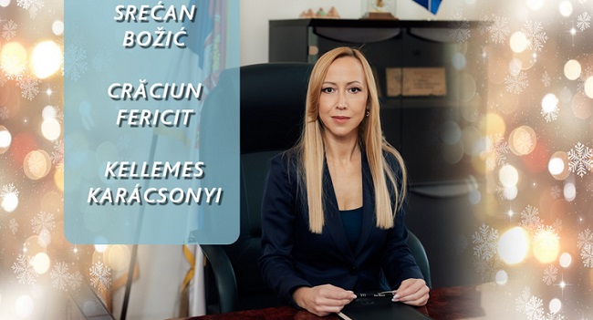 Gradonačelnica Vršca uputila Božićnu čestitku