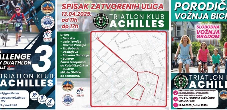Duatlon Kup Srbije 13. aprila, pogledajte koje se ulice zatvaraju