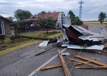 Olujni vetar pogodio Opštinu Plandište, ekipe čiste teren