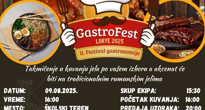 GastroFest 2025 u Lokvama 9. avgusta