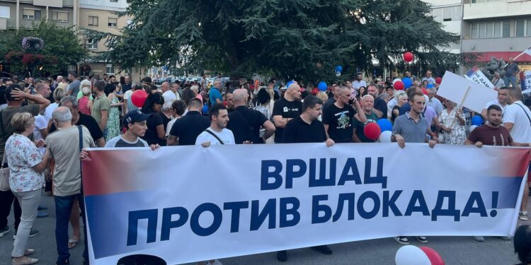 Građani Vršca, Alibunara, Plandišta i Bele Crkve okupili se protiv blokada
