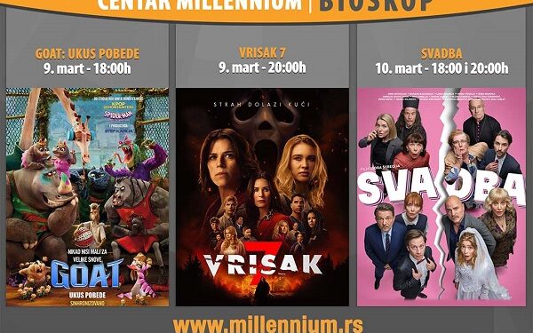 Centar Millennium: Najava bioskopskih projekcija