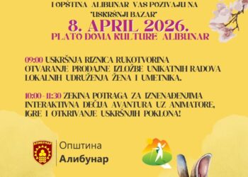 Uskršnji bazar u Alibunaru 8. aprila na platou Doma kulture