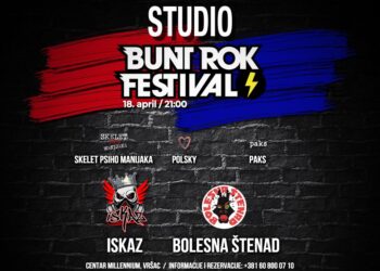 Bunt Rock Festival u Studiu Centra Millennium 18. aprila