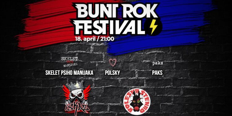 Bunt Rock Festival u Studiu Centra Millennium 18. aprila