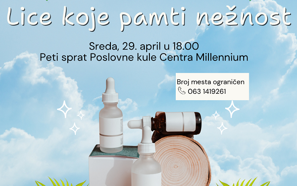 KC Vršac: Radionica nege lica „Lice koje pamti nežnost“ 29. aprila