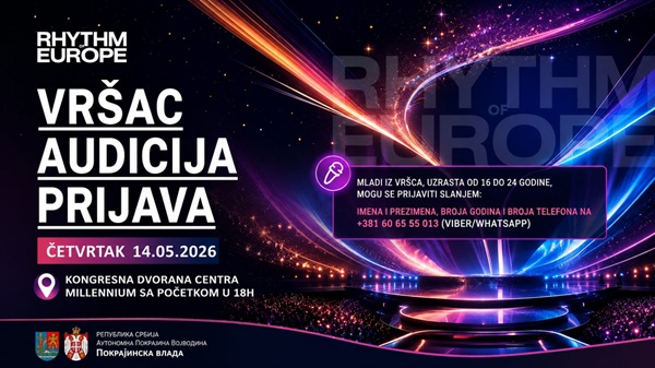 Vršac u ritmu Evrope: Velika audicija za mlade talente