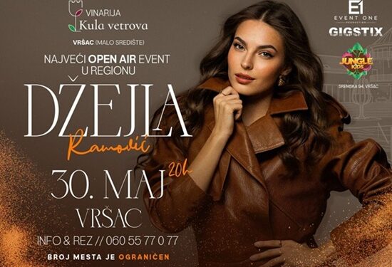 Koncert Džejle Ramović 30. maja u Vršcu