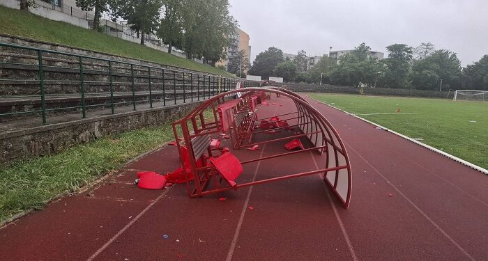 Vandalski pir na Gradskom stadionu (VIDEO)
