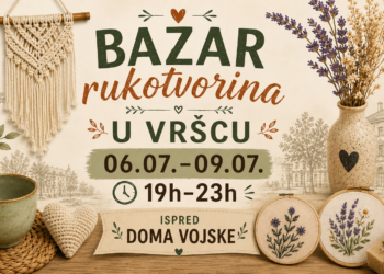KC Vršac: Bazar rukotvorina Udruženja kreativaca od 6. do 9. jula