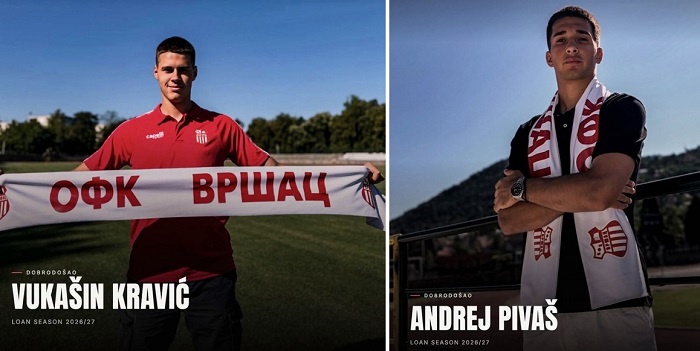 OFK Vršac nastavlja da jača tim: Stigli Andrej Pivaš i Vukašin Kravić iz Vojvodine