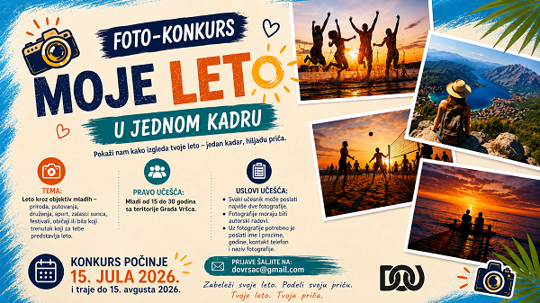 Dom omladine Vršac raspisao foto-konkurs „Moje leto u jednom kadru“