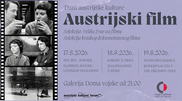 KC Vršac: Dani austrijske kulture/Projekcije dugometražnih i kratkih dokumentarnih austrijskih filmova