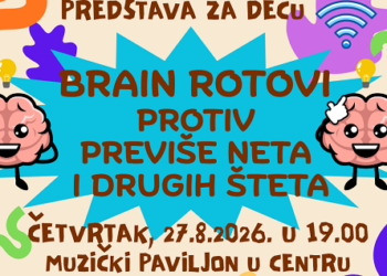 KC Vršac: „Brain rotovi protiv previše neta i drugih šteta“ – predstava za decu o svetu ekrana, interneta i novih navika