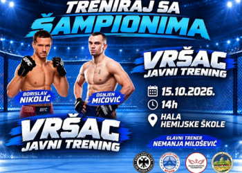 Kabinet gradonačelnice: Treniraj sa šampionima u Vršcu – Jedinstvena prilika za trening i druženje sa vrhunskim MMA borcima