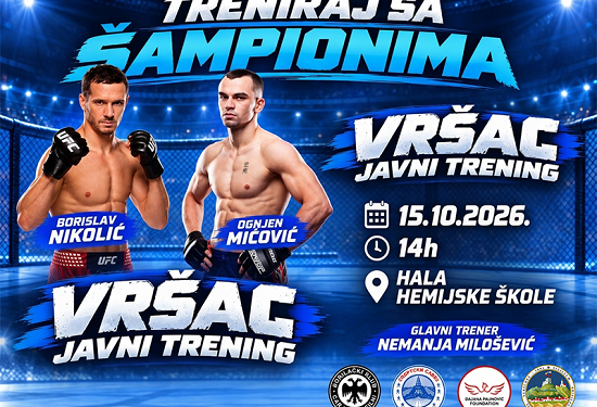 Kabinet gradonačelnice: Treniraj sa šampionima u Vršcu – Jedinstvena prilika za trening i druženje sa vrhunskim MMA borcima